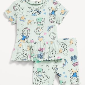 Disney© Ribbed Lettuce-Edge Top and Shorts Set for Baby