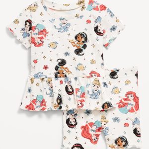 Disney© Ribbed Lettuce-Edge Top and Shorts Set for Baby