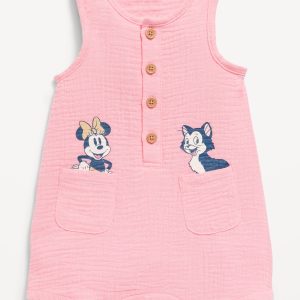 Disney© Sleeveless Henley One-Piece Romper for Baby