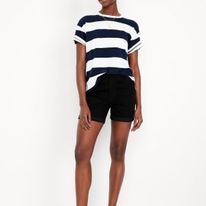 High-Waisted Wow Jean Shorts -- 5-inch inseam