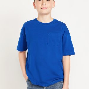 Oversized Short-Sleeve Pocket T-Shirt for Boys