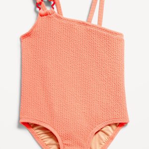 Textured Asymmetric One-Piece Swimsuit for Toddler & Baby