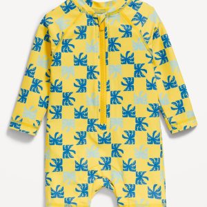 Long-Sleeve Rashguard One-Piece Swimsuit for Baby