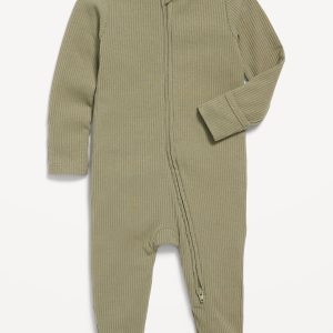 Unisex Sleep & Play 2-Way-Zip Footed One-Piece for Baby