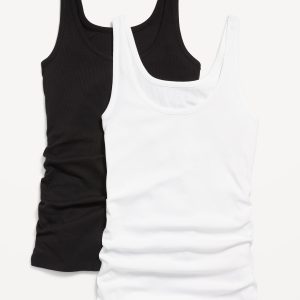 Maternity First Layer Rib-Knit Tank Top 2-Pack
