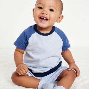 Short-Sleeve Top and Shorts Set for Baby