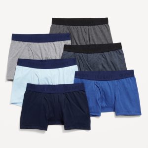 Solid Boxer-Brief Underwear 6-Pack for Boys