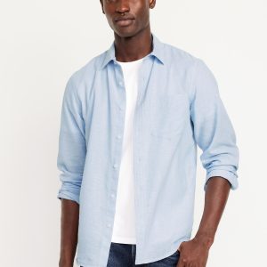 Classic Fit Linen-Blend Shirt