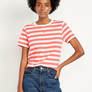 EveryWear Crew-Neck Striped T-Shirt