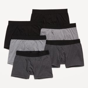 Solid Boxer-Brief Underwear 6-Pack for Boys