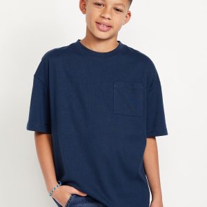 Oversized Short-Sleeve Pocket T-Shirt for Boys