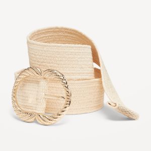 Woven Double Buckle Belt