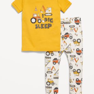 Unisex "I Dig Sleep" Pajama Set for Toddler & Baby