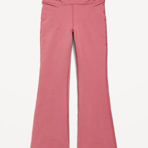 High-Waisted PowerChill Side-Ruched Flare Leggings for Girls