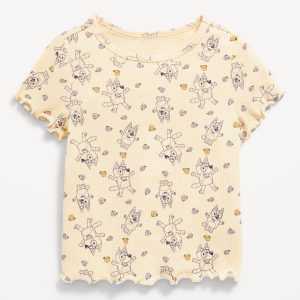 Bluey™ Ribbed Graphic T-Shirt for Toddler Girls