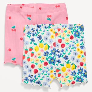 Rib-Knit Biker Shorts 2-Pack for Baby
