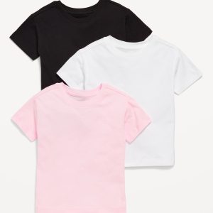 Short-Sleeve T-Shirt Variety 3-Pack for Toddler Girls