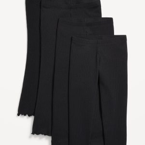 Ribbed Flare-Leg and Leggings 4-Pack for Toddler Girls