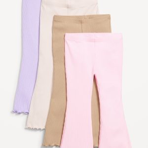 Ribbed Flare-Leg Leggings 4-Pack for Toddler Girls