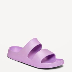 Double-Strap Slide Sandals for Girls (Partially Plant-Based)