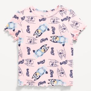 Bluey™ Ribbed Graphic T-Shirt for Toddler Girls
