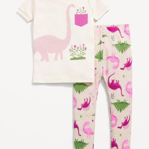 Unisex Snug-Fit Graphic Pajama Set for Toddler & Baby