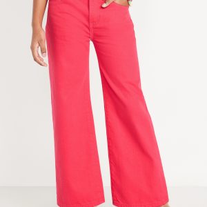 High-Waisted Baggy Wide-Leg Jeans for Girls