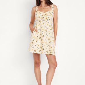Fit & Flare Crepe Floral Mini Dress