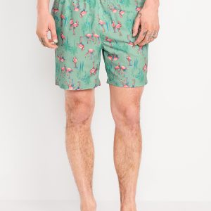Printed Swim Trunks -- 7-inch inseam