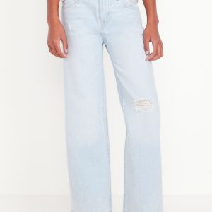 High-Waisted Baggy Wide-Leg Jeans for Girls