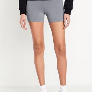 High-Waisted Biker Shorts -- 4-inch inseam