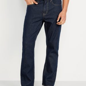 Structured Straight Non-Stretch Jeans