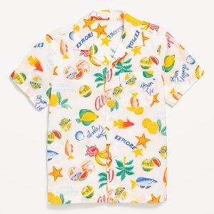 Short-Sleeve Poplin Shirt for Boys