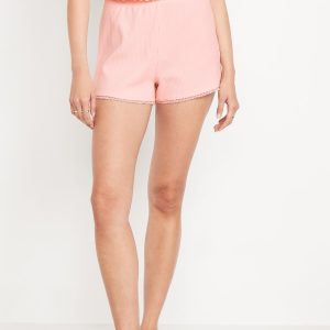 Pointelle Pajama Shorts