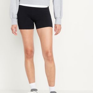 High-Waisted Biker Shorts -- 4-inch inseam