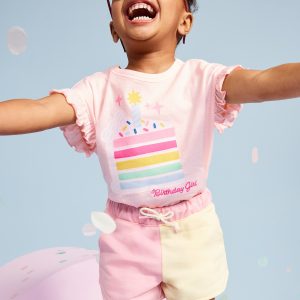 Birthday Graphic T-Shirt for Toddler Girls