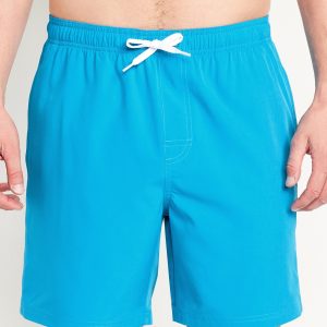 Solid Swim Trunks -- 7-inch inseam