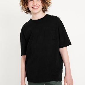 Oversized Short-Sleeve Pocket T-Shirt for Boys