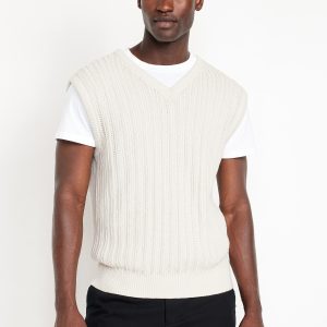 Open-Stitch Sweater Vest