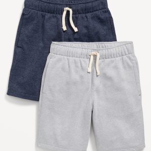 2-Pack Fleece Jogger Shorts for Boys (At Knee)