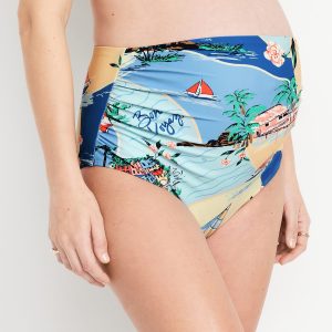 Maternity High-Waisted Swim Bottoms