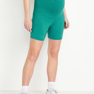 Maternity Full-Panel CloudComfy Biker Shorts -- 6-inch inseam
