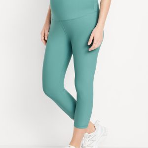 Maternity Full-Panel PowerSoft Crop Leggings