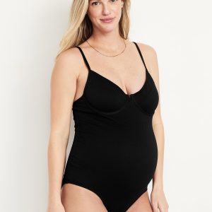 Maternity Textured One-Piece Balconette Swimsuit
