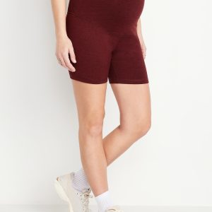 Maternity Full-Panel CloudComfy Biker Shorts -- 6-inch inseam