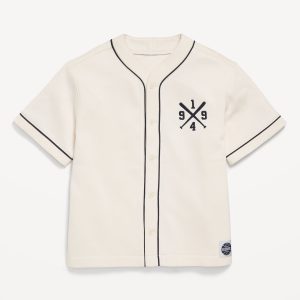 Oversized Fleece Baseball Shirt for Boys