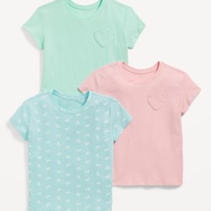 Softest Short-Sleeve T-Shirt 3-Pack for Girls