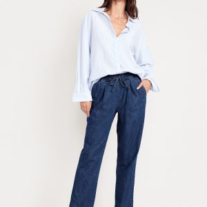High-Waisted Billie Straight Ankle Trouser