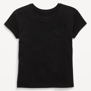 Softest Heart-Pocket T-Shirt for Girls