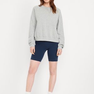 High-Waisted Biker Shorts -- 8-inch inseam